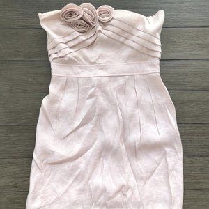 Arden B Light Shimmery Pink Mini Strapless Dress